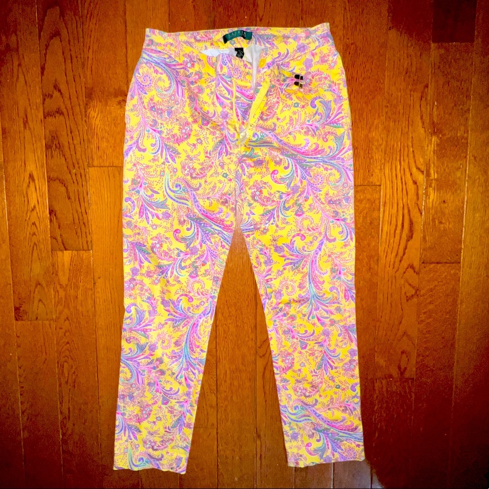 Ralph Lauren Paisley Colorful Slacks! Paisley Capris